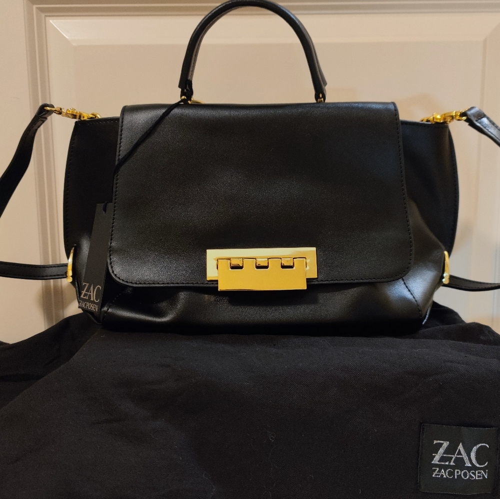 ZAC Zac Posen Leather Shoulder Tote Bag